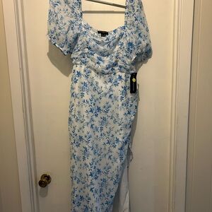 French Connection Blue and White Floral Maxi Dress